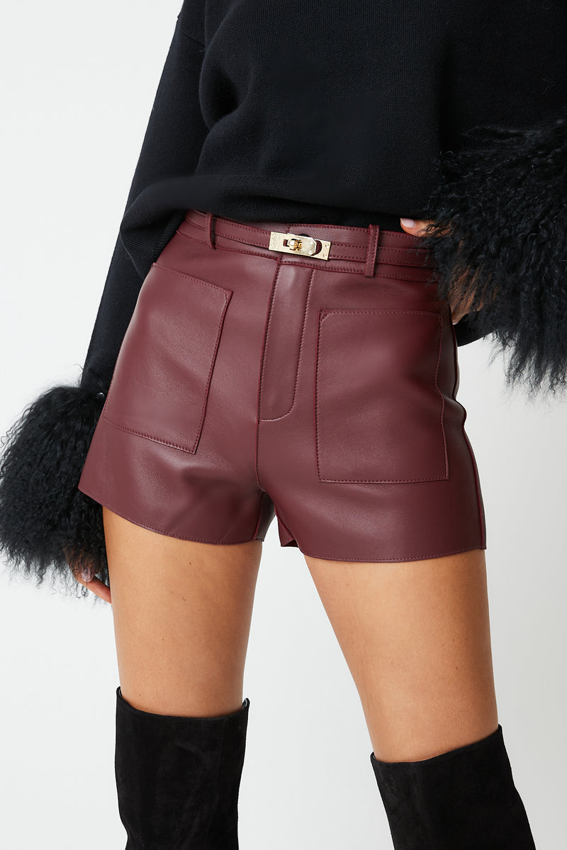 Sofia Leather Shorts