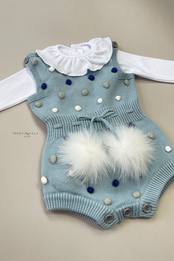 Milana Pom Pom Knit Romper