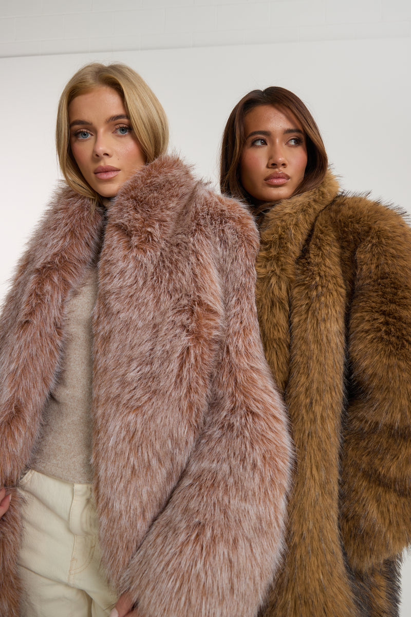 Logan Premium Long Faux Fur Coat