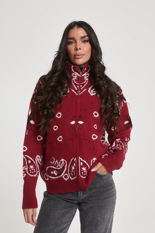 Giulia Zip Up Cardigan