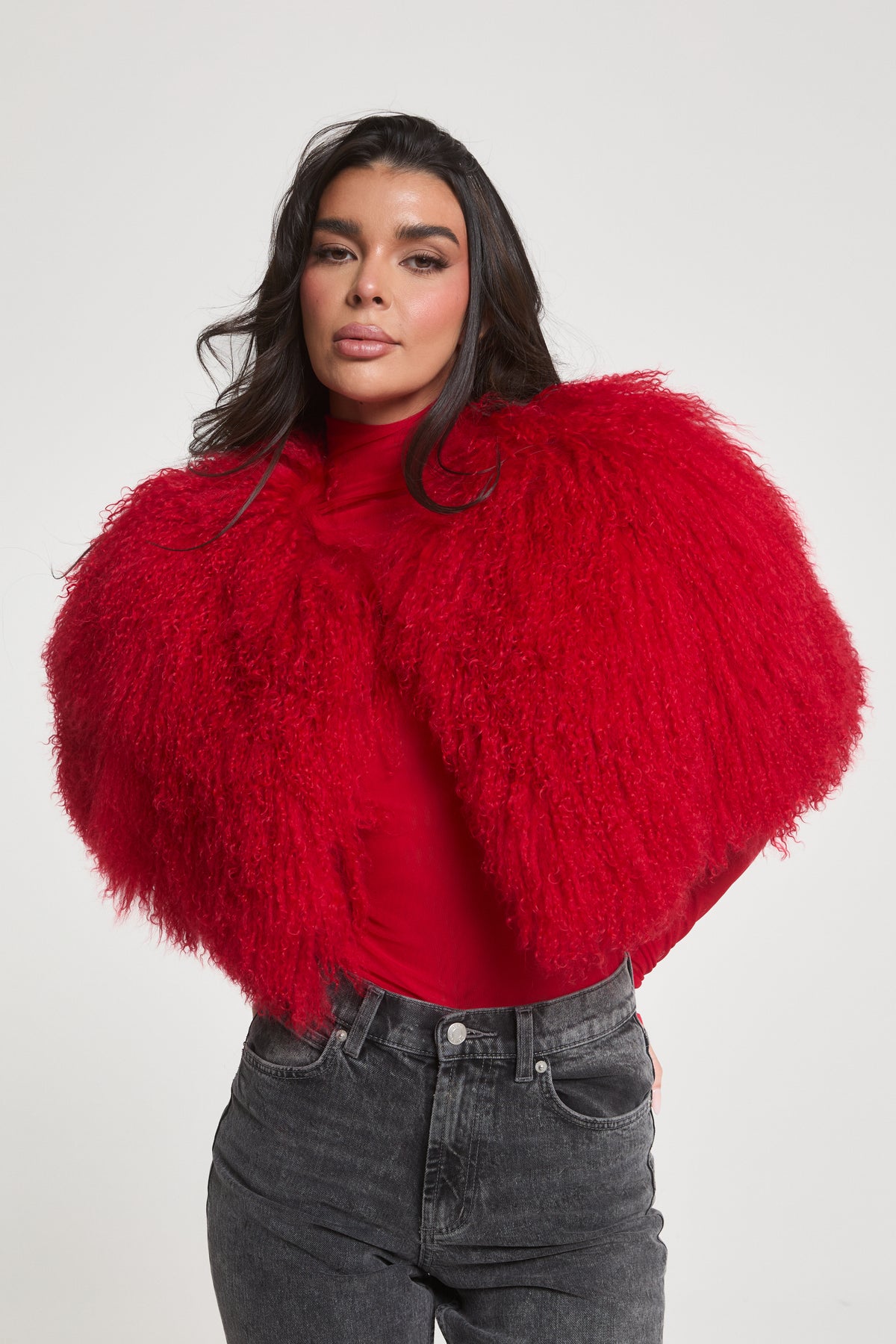Vienne Mongolian Fur Cape