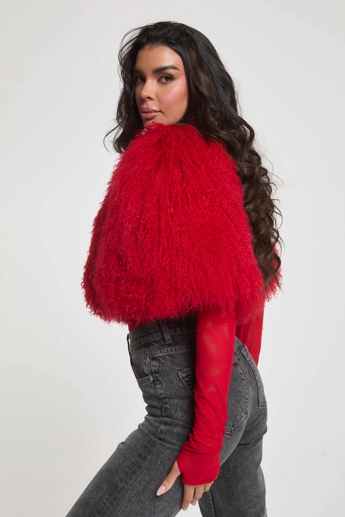 Vienne Mongolian Fur Cape