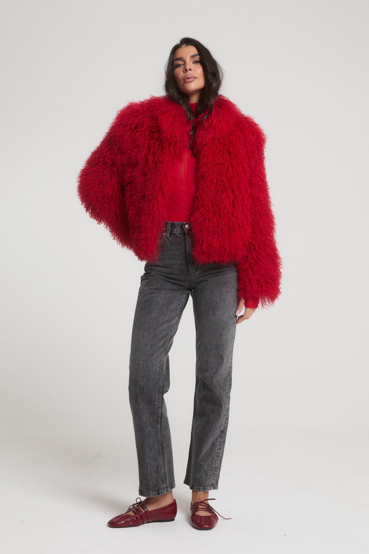 Stella Mongolian Fur Coat