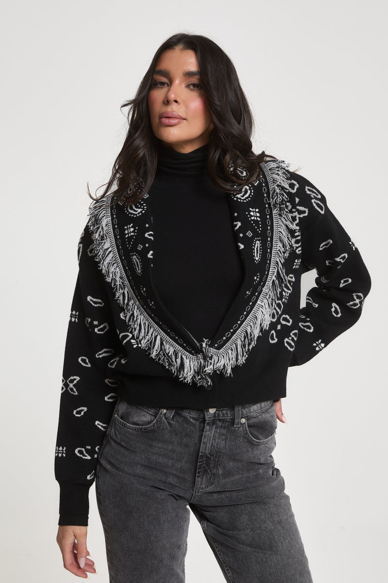 Greta Wool Cropped Cardigan