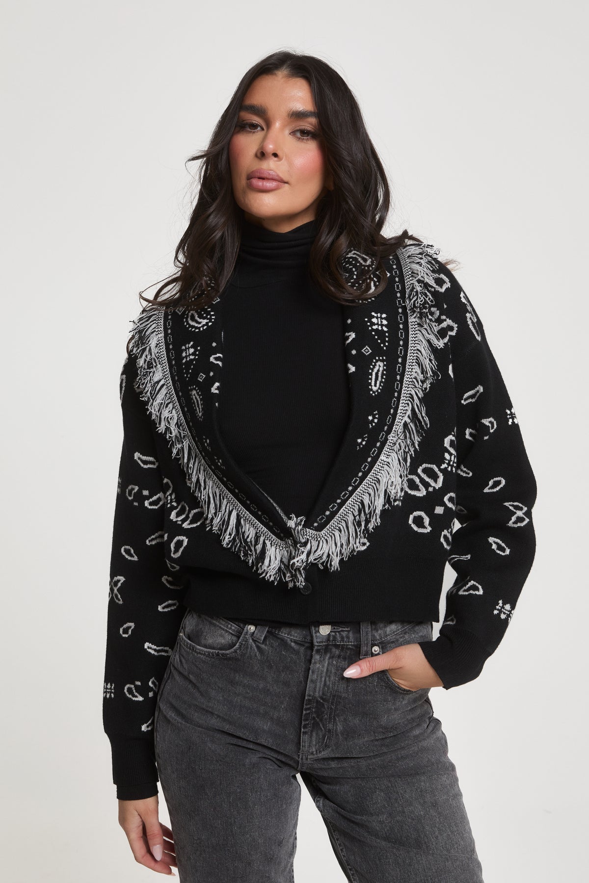Greta Wool Cropped Cardigan