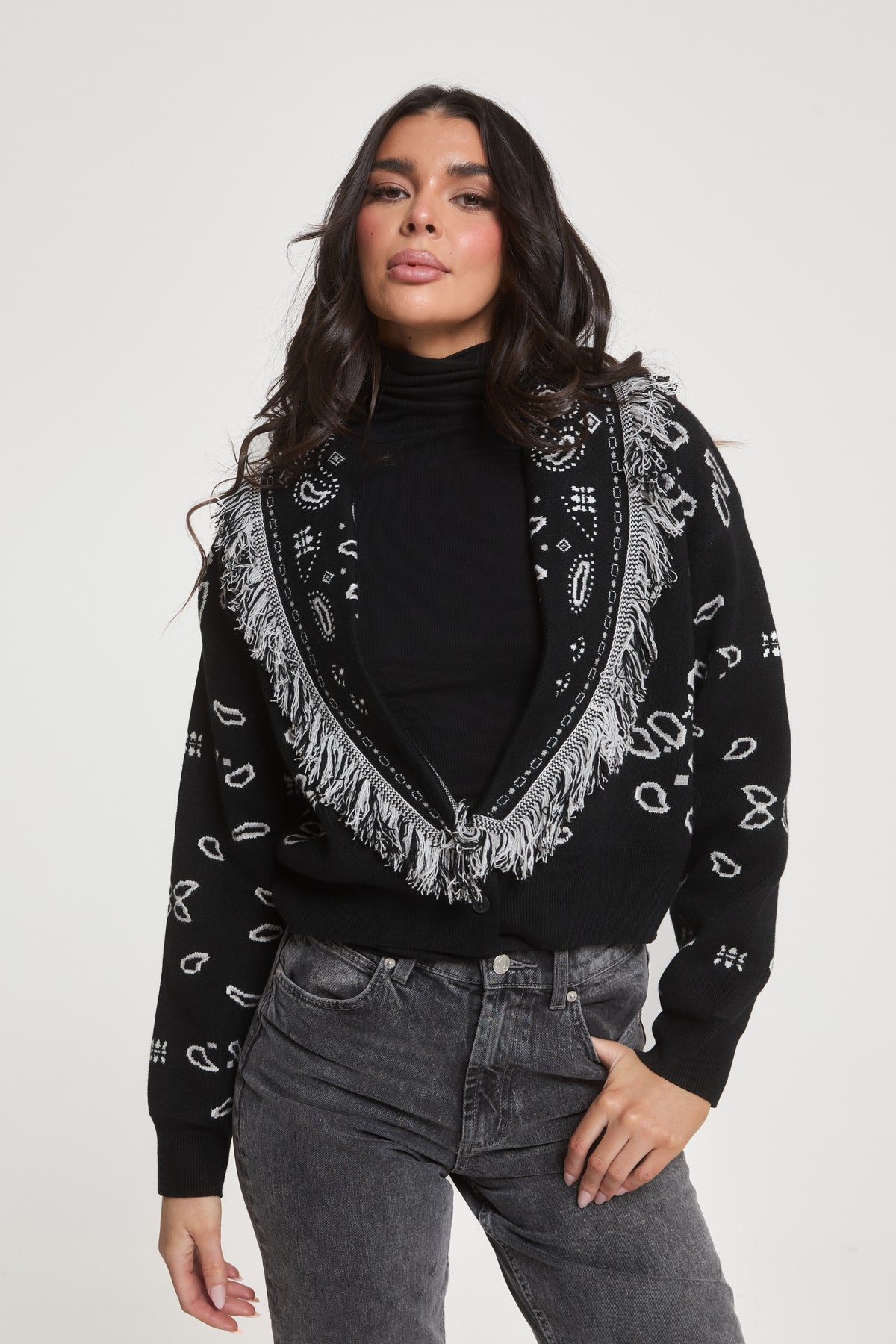 Greta Wool Cropped Cardigan