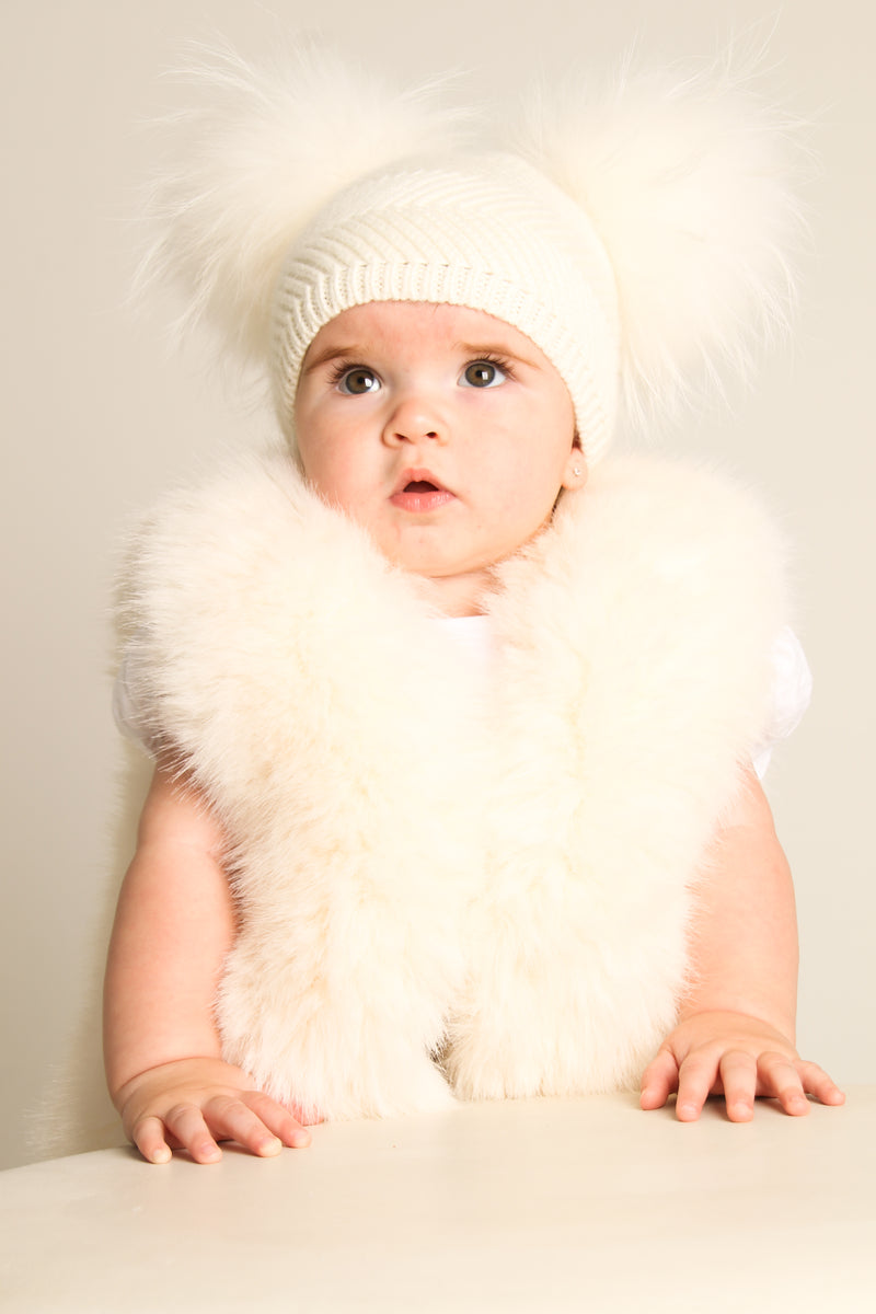 Raccoon Fur Faux Fur Pom Poms For Baby Hats Uk Powder Pink Raccoon