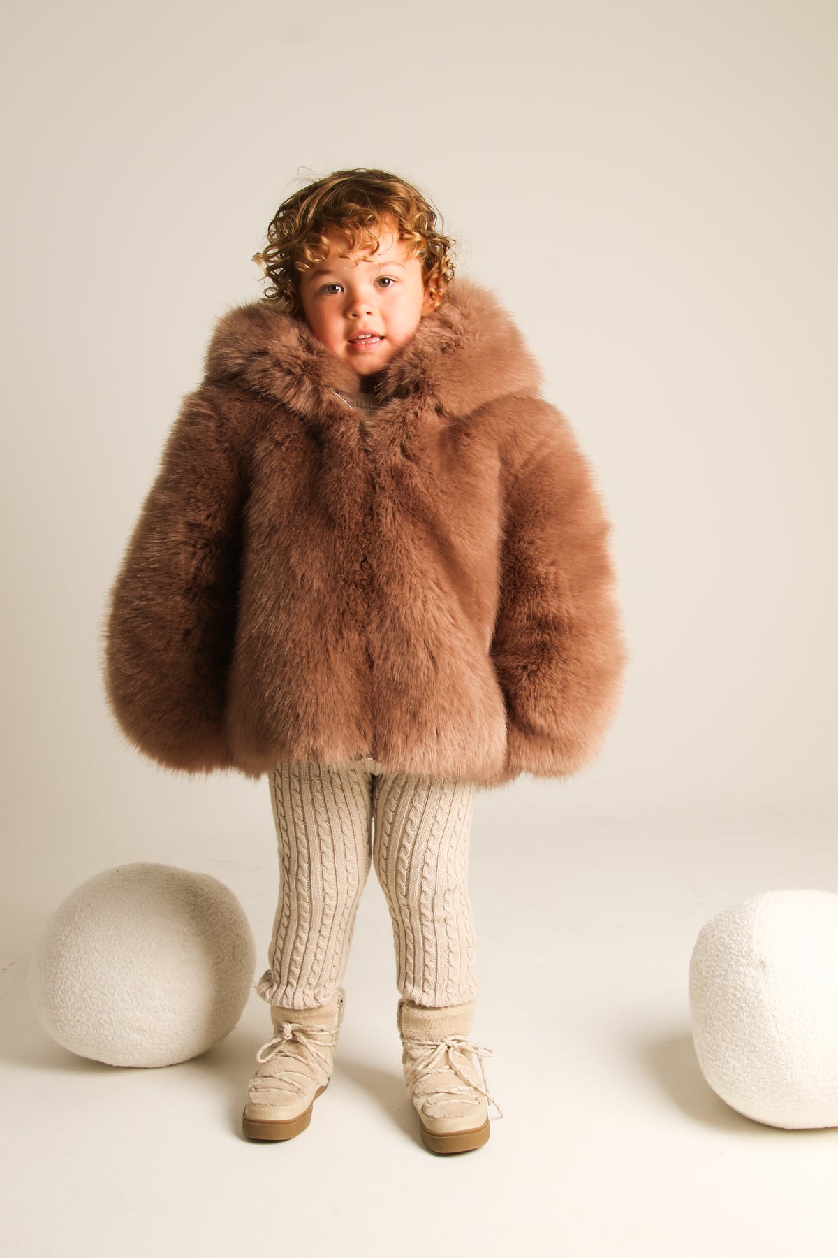 THINK FUR ブラウンファーコート THINK FUR ロングファーコート 【公式