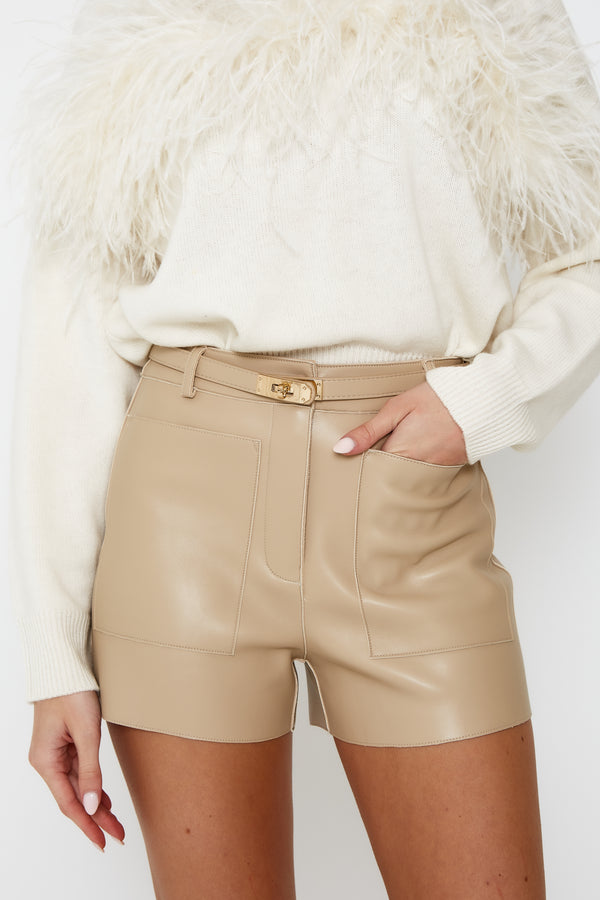 Sofia Leather Shorts