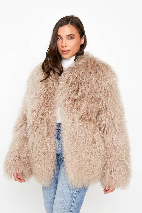 Cali Mongolian Fur Coat