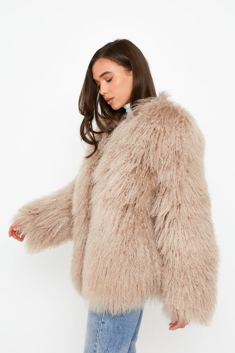 Cali Mongolian Fur Coat