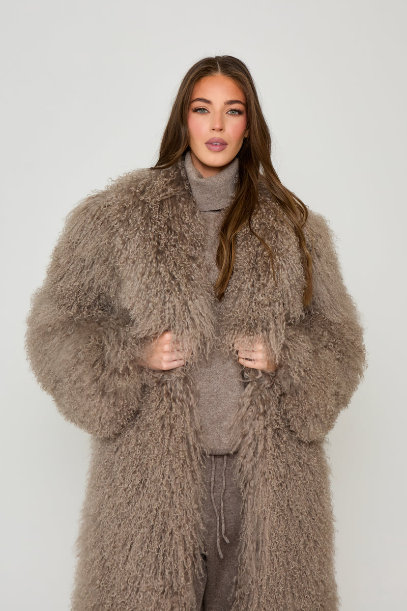 Romy Long Mongolian Coat