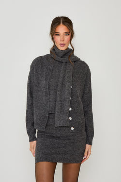 Grey Knitted 4 Piece Set