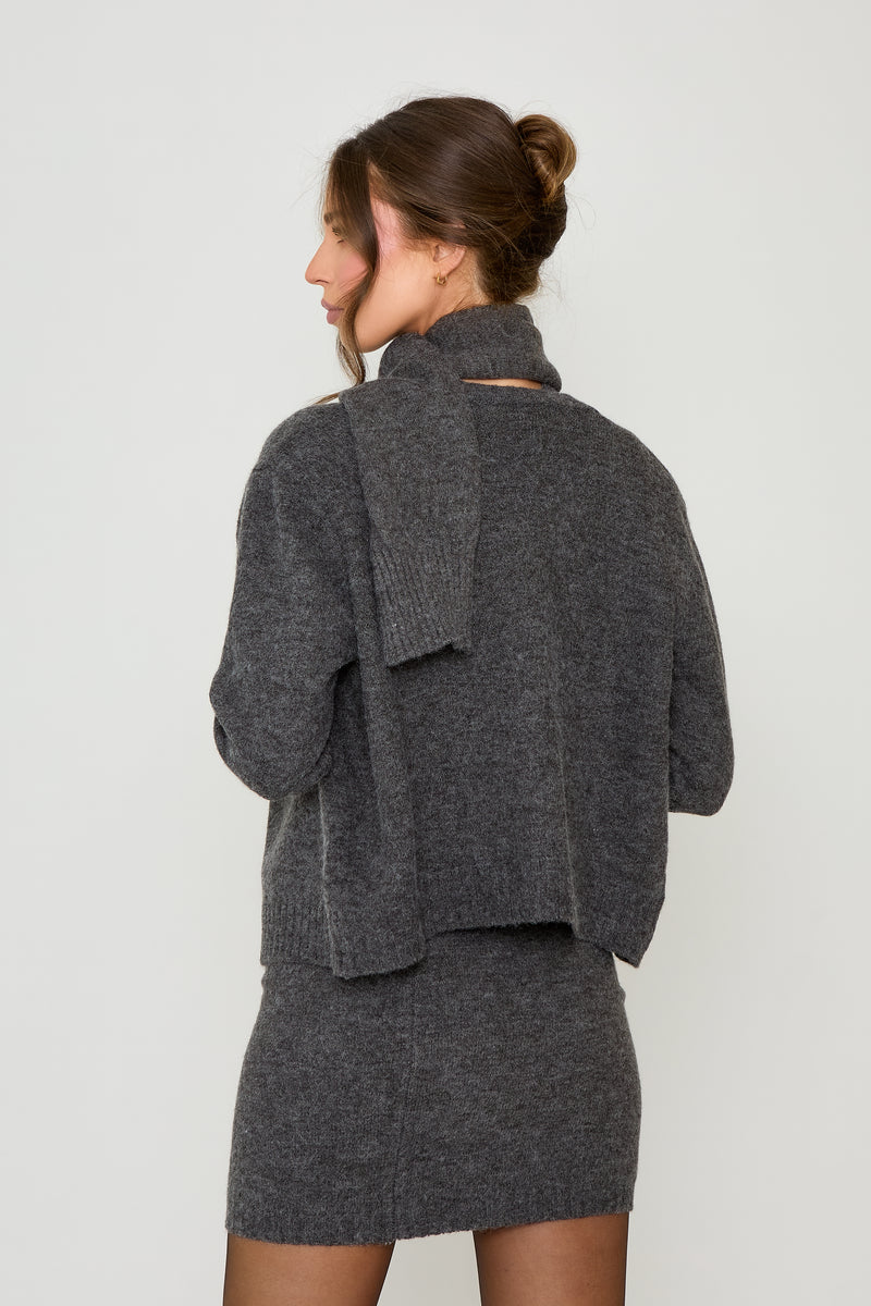 Grey Knitted 4 Piece Set
