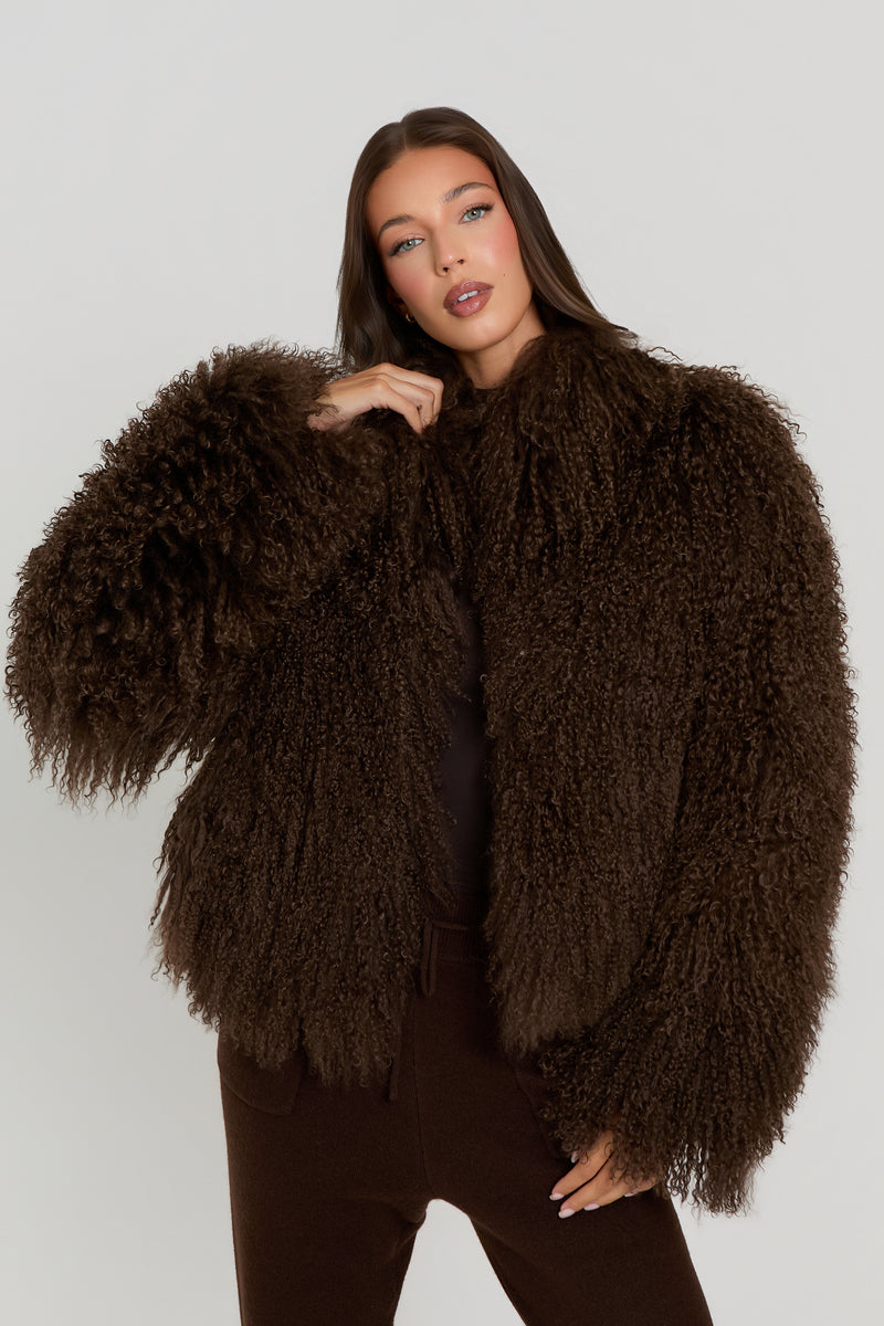 Stella Mongolian Fur Coat