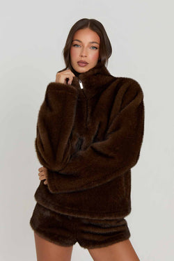 Aurora Luxury Faux Fur Half Zip
