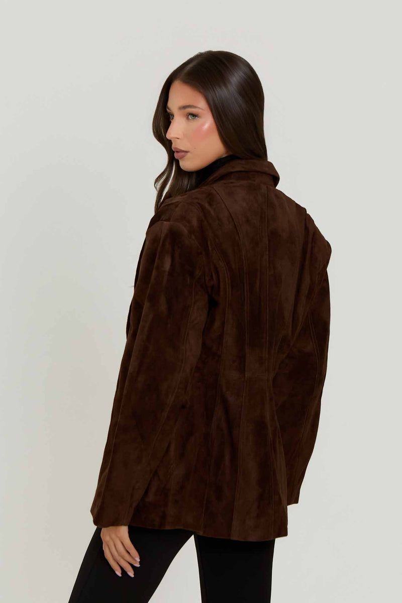 Chocolate Suede Blazer