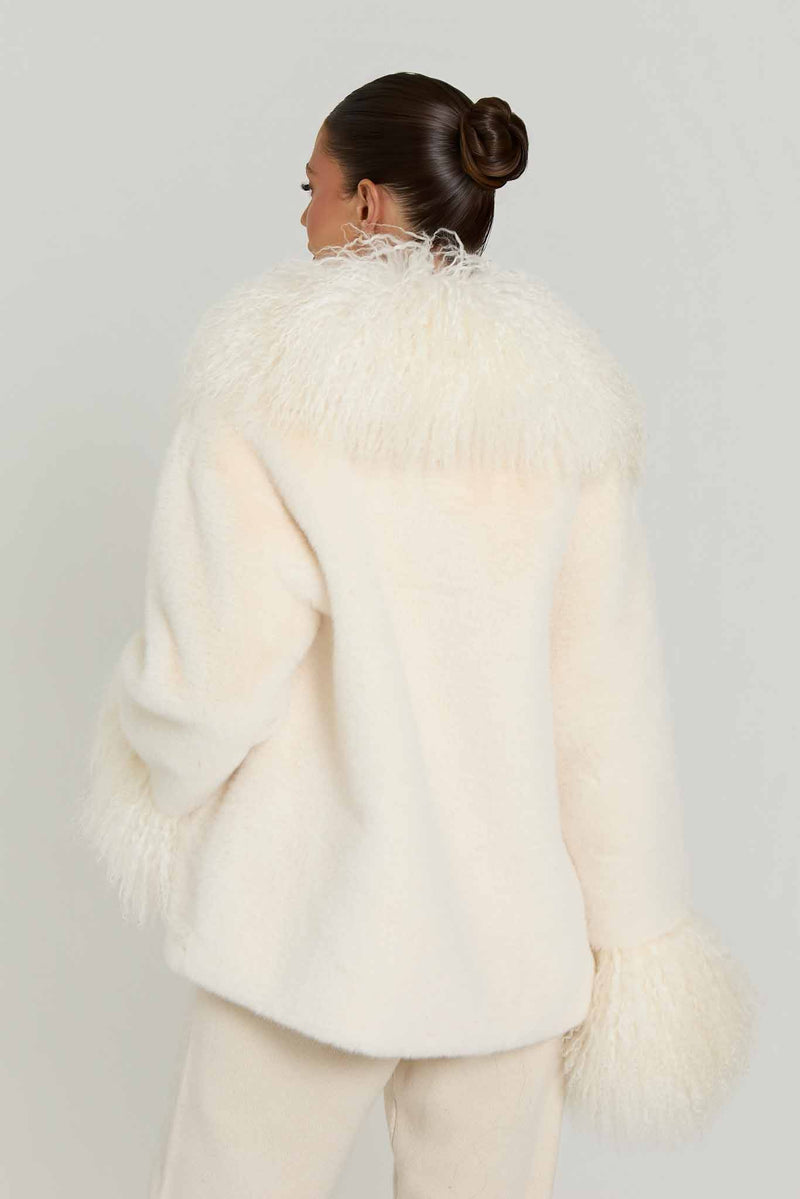 Liza Premium Faux Fur with Mongolian Fur Detail