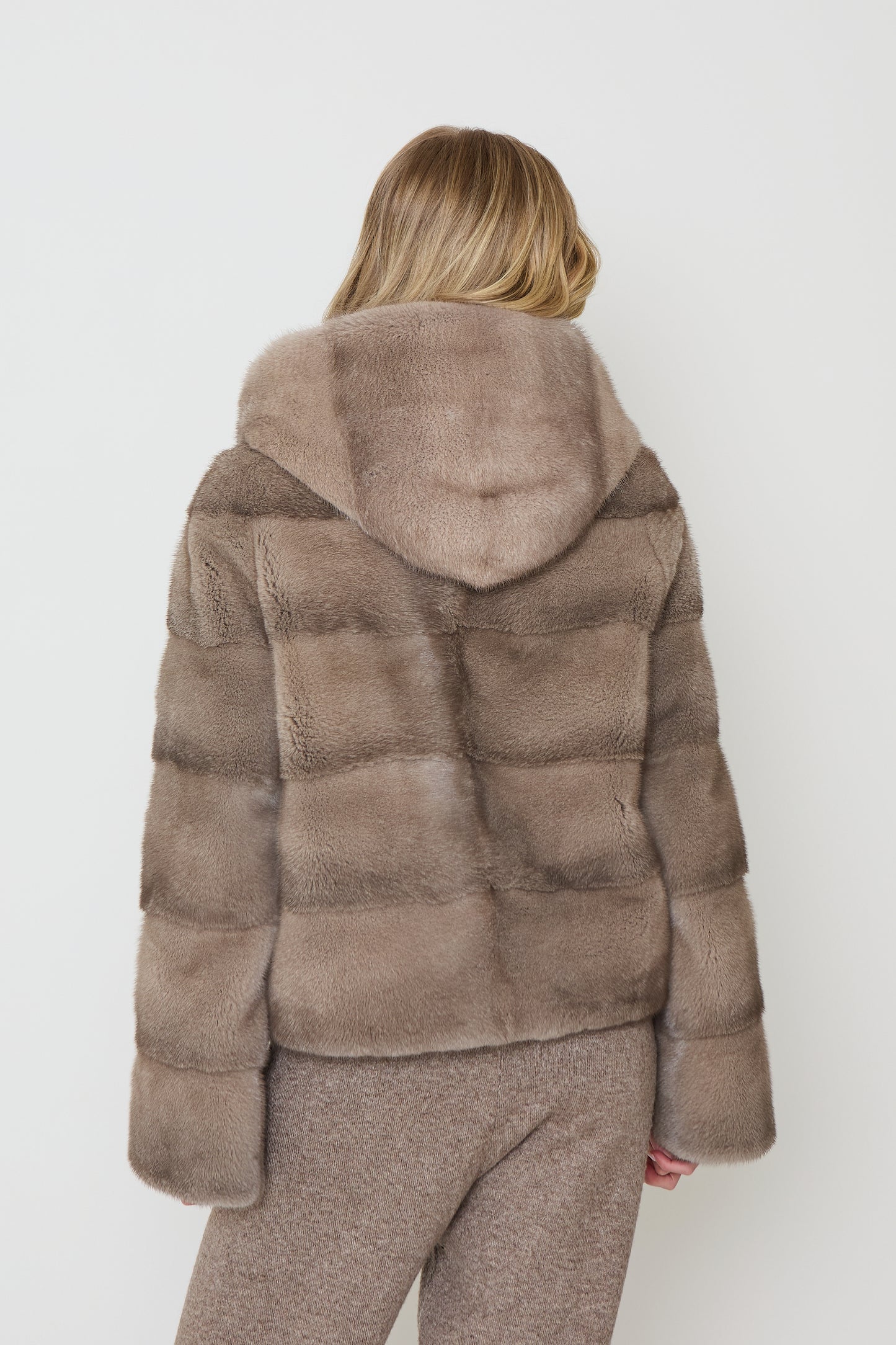 Luxury Mink Fur Coat with Hood