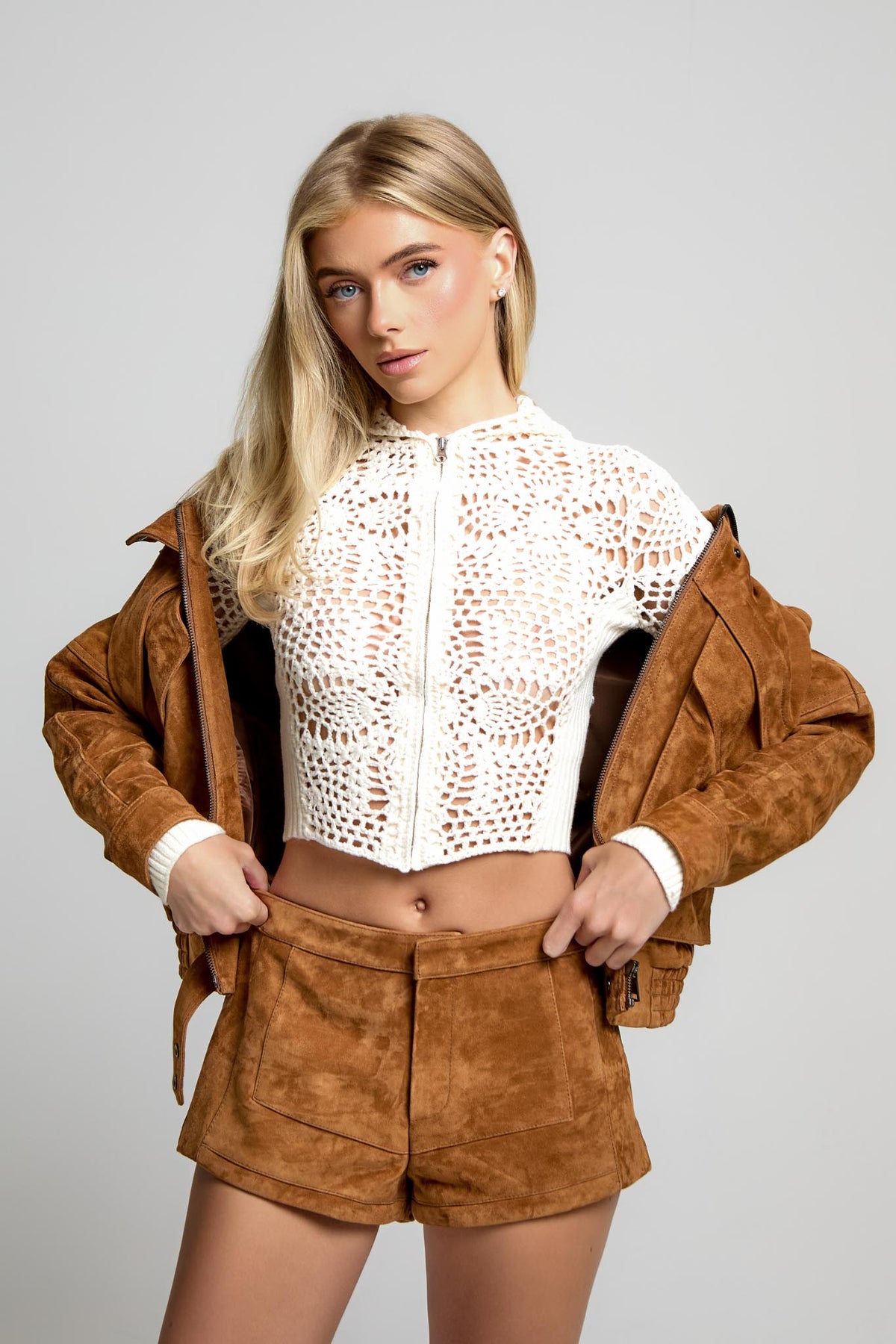 Karla Suede Mini Shorts