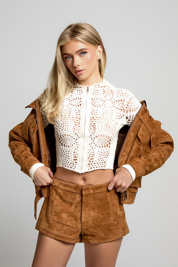 Karla Suede Mini Shorts