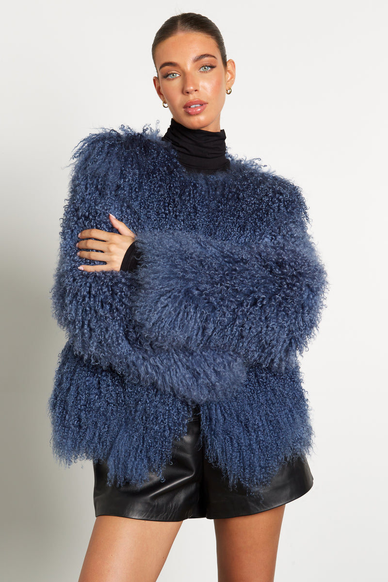 Cali Mongolian Fur Coat