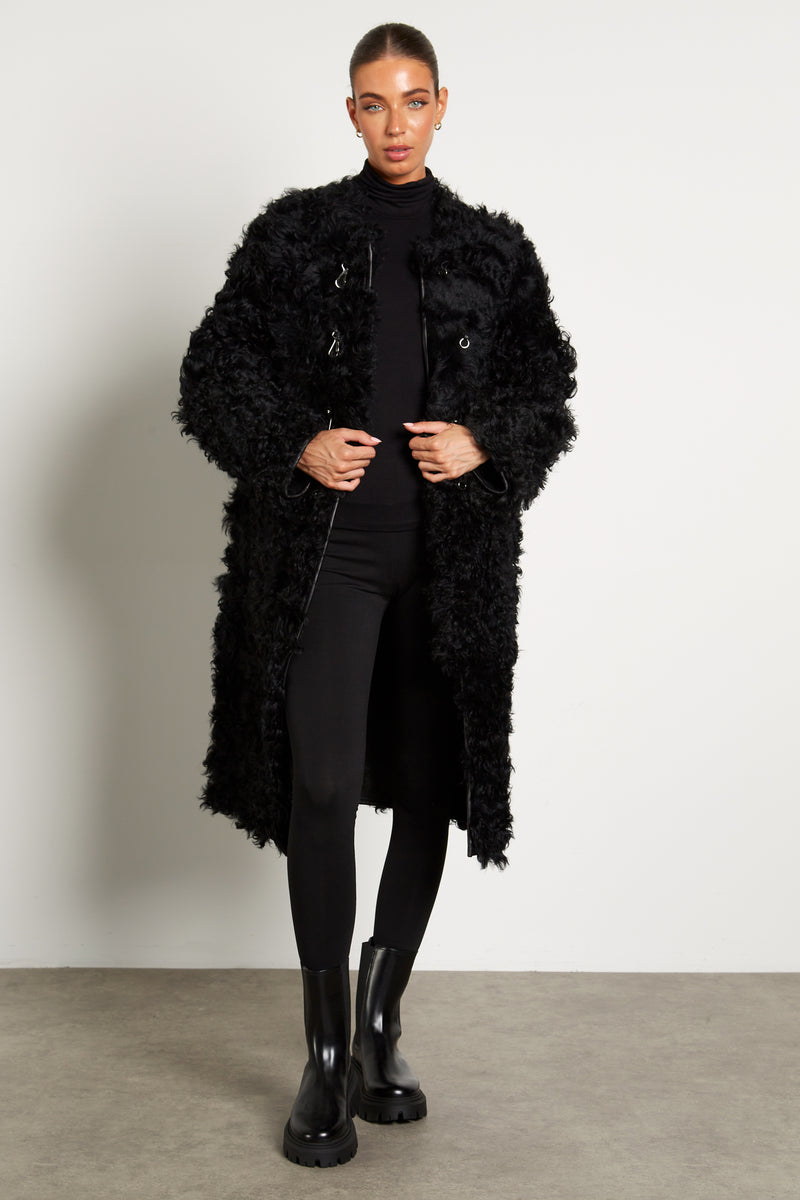 Vala Long Shearling Coat