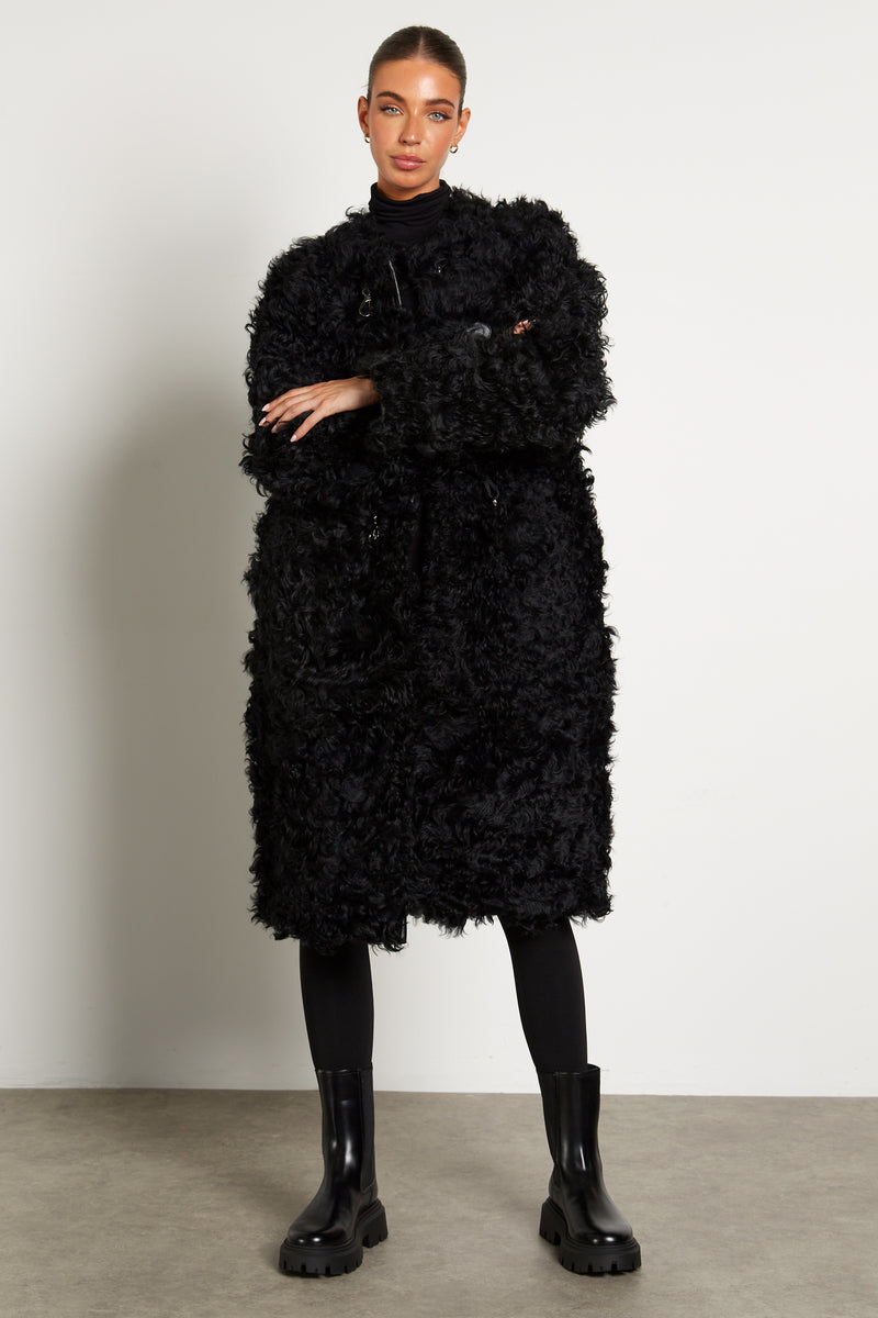 Vala Long Shearling Coat