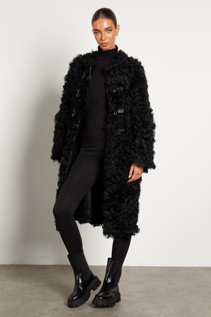 Vala Long Shearling Coat