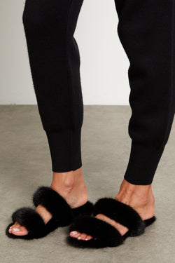 Mink Fur Slides