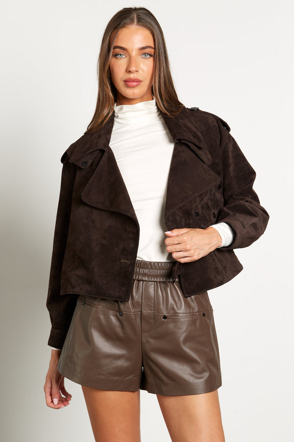 Kara Oversized Suede Jacket