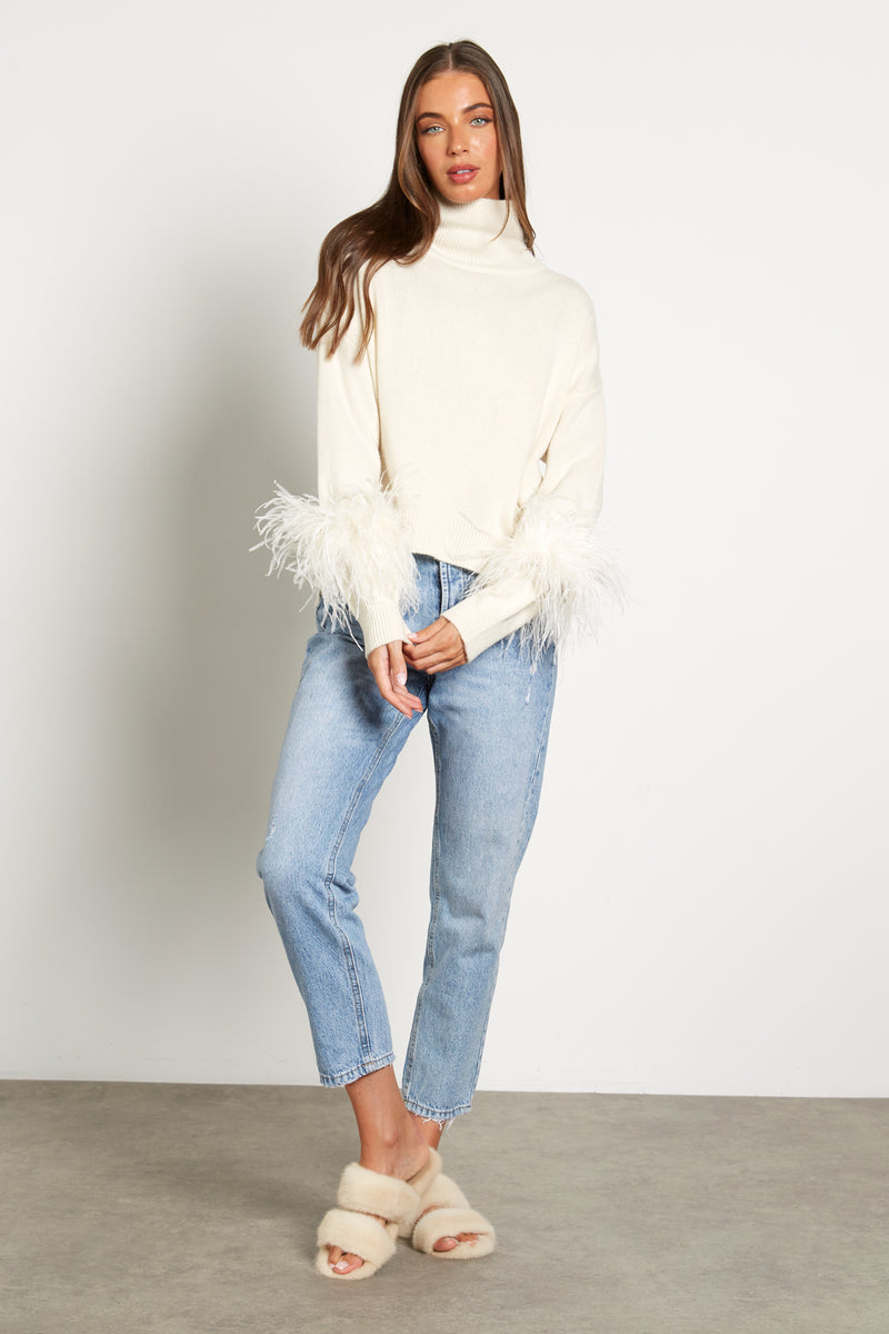 Feather Cuff Jumper