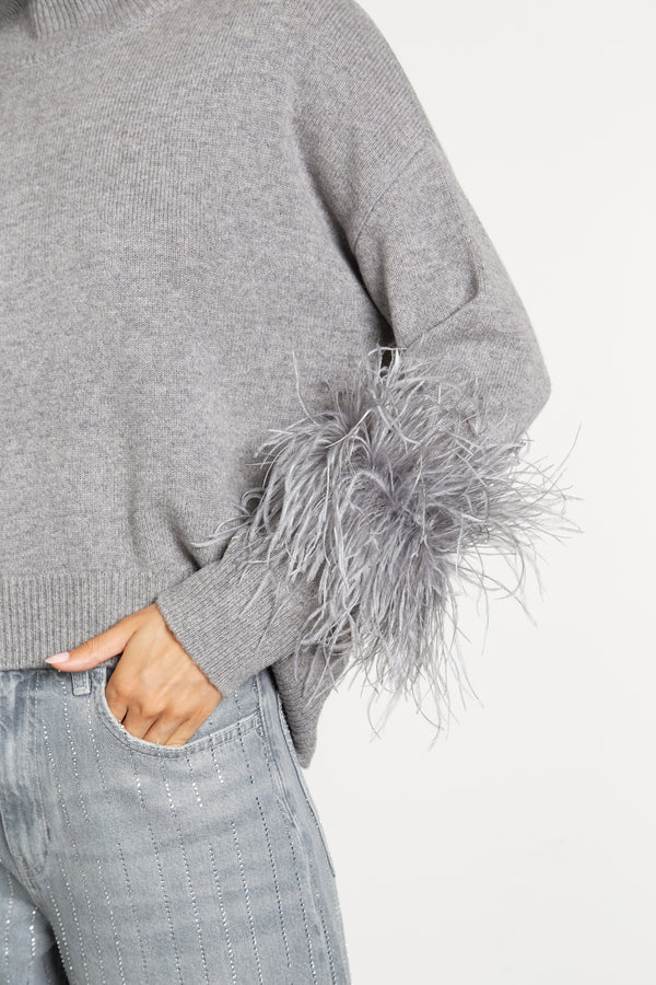 Feather Cuff Jumper