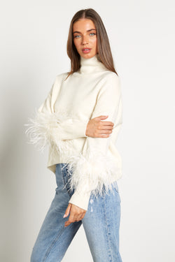 Feather Cuff Jumper