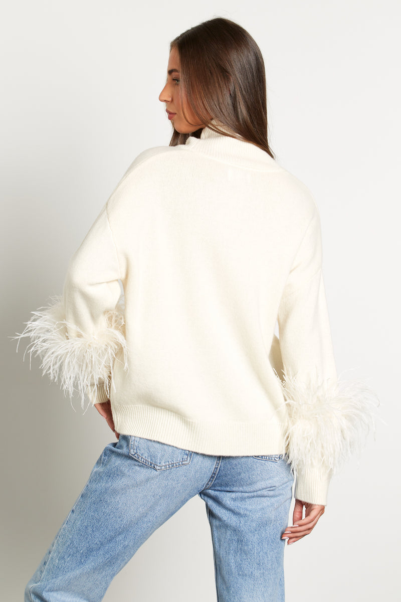 Feather Cuff Jumper