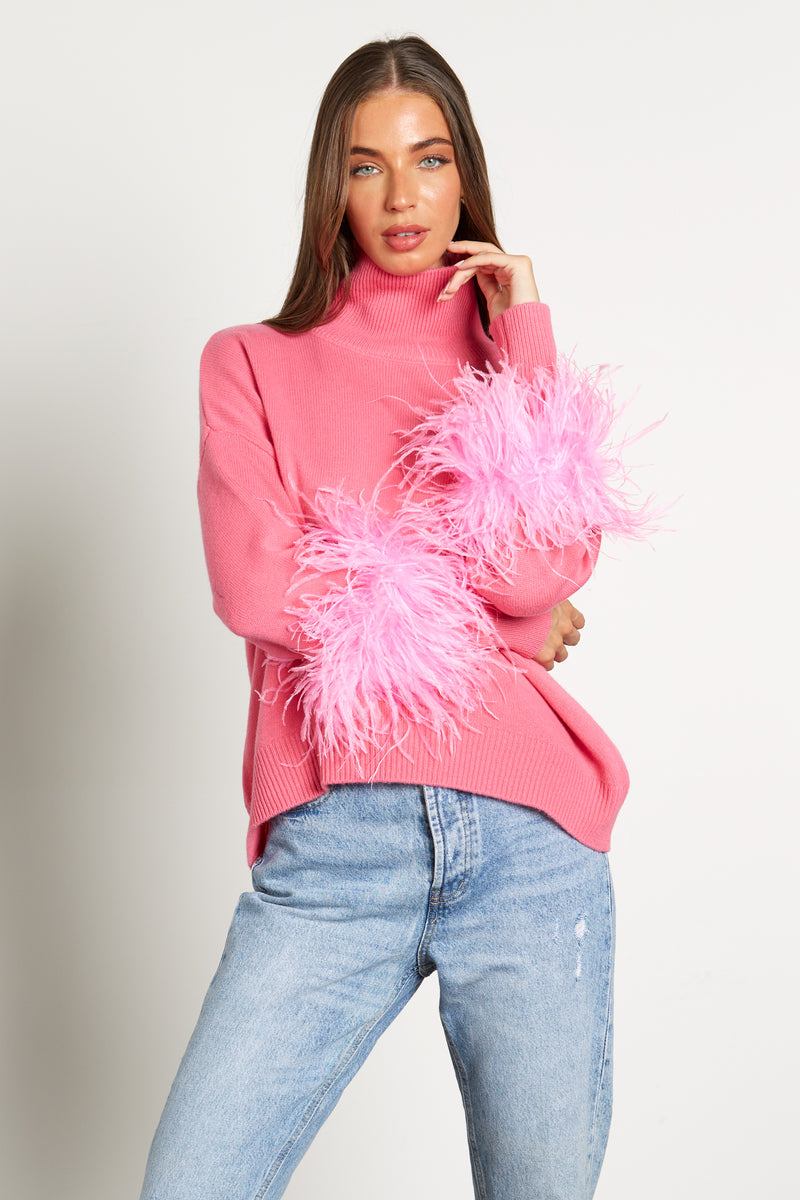 Feather Cuff Jumper