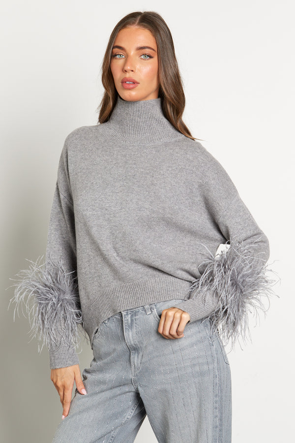 Feather Cuff Jumper