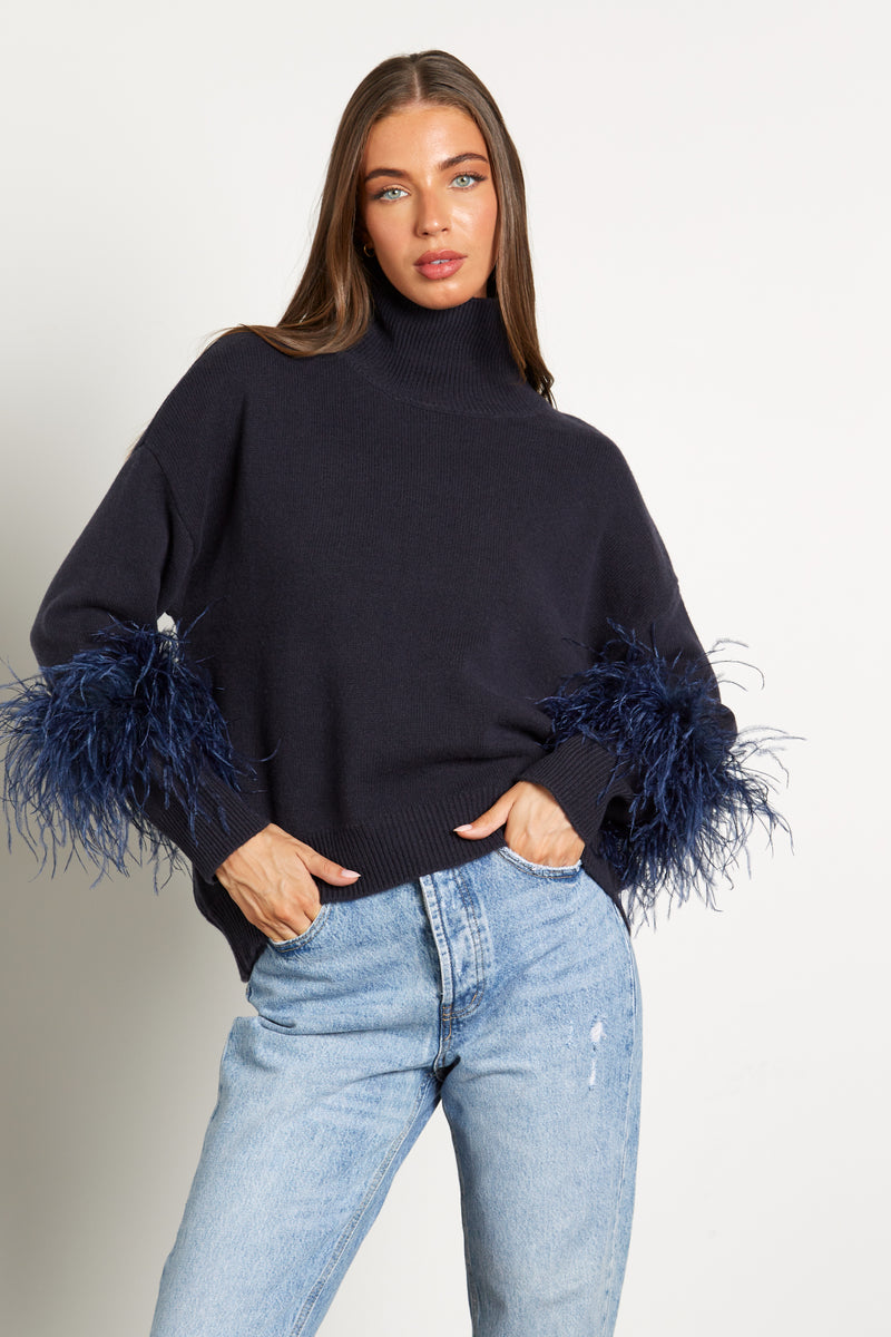 Feather Cuff Jumper