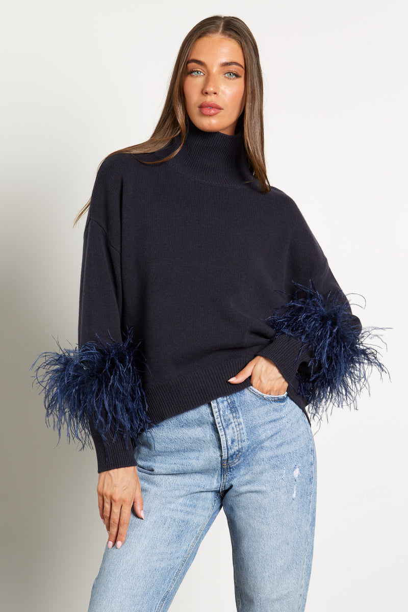 Feather Cuff Jumper