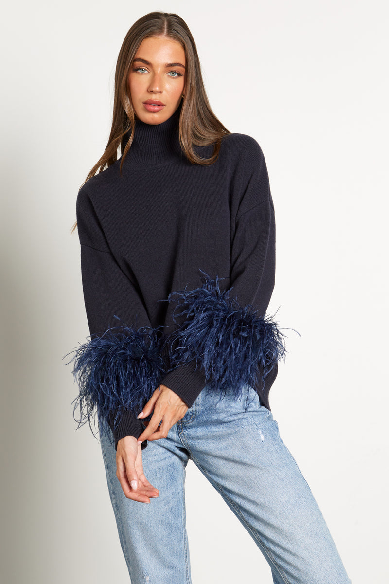 Feather Cuff Jumper