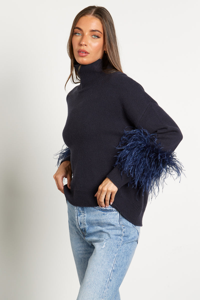 Feather Cuff Jumper