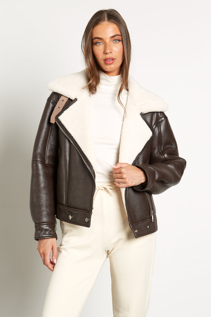 Anna Shearling Bomber
