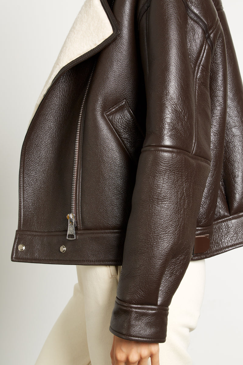 Anna Shearling Bomber
