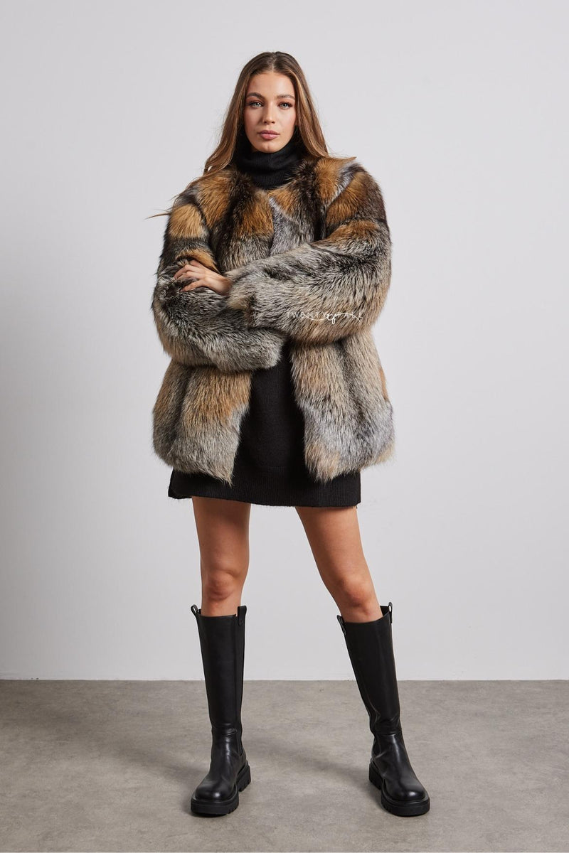 Talia Full Pelt Natural Fur Coat