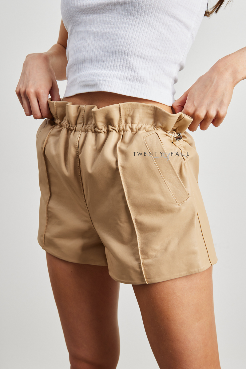 Cora Leather Shorts