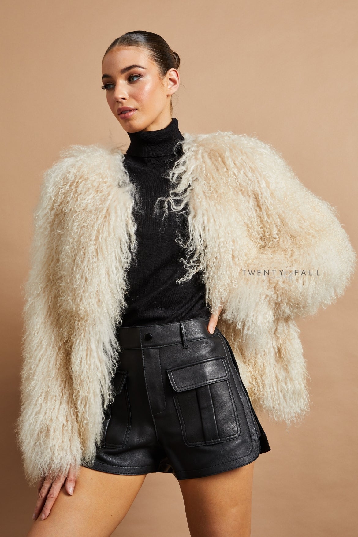 Cali Mongolian Fur Coat
