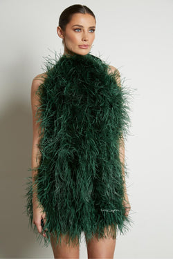 Feather clearance collar dress