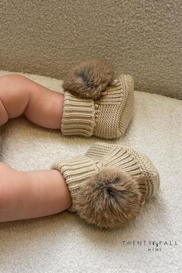 Knitted Booties & Mitten Set