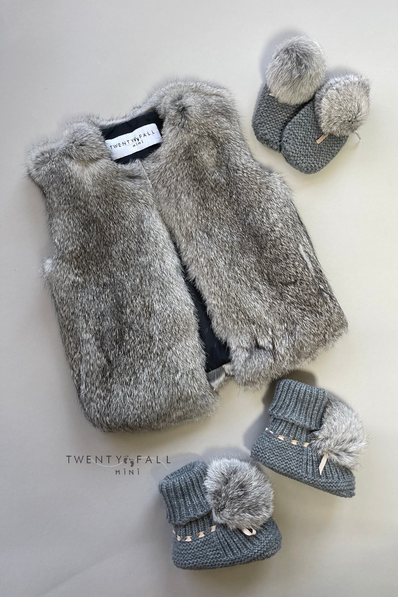 Grey Fur Gilet