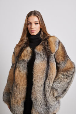 Talia Full Pelt Natural Fur Coat